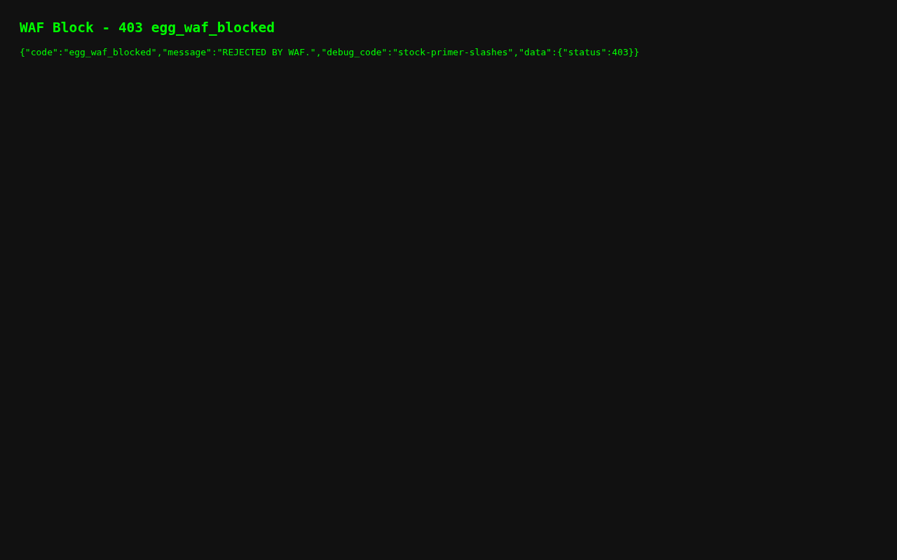 The WAF blocking the normal request